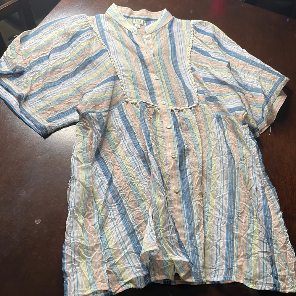 Multi-color striped top